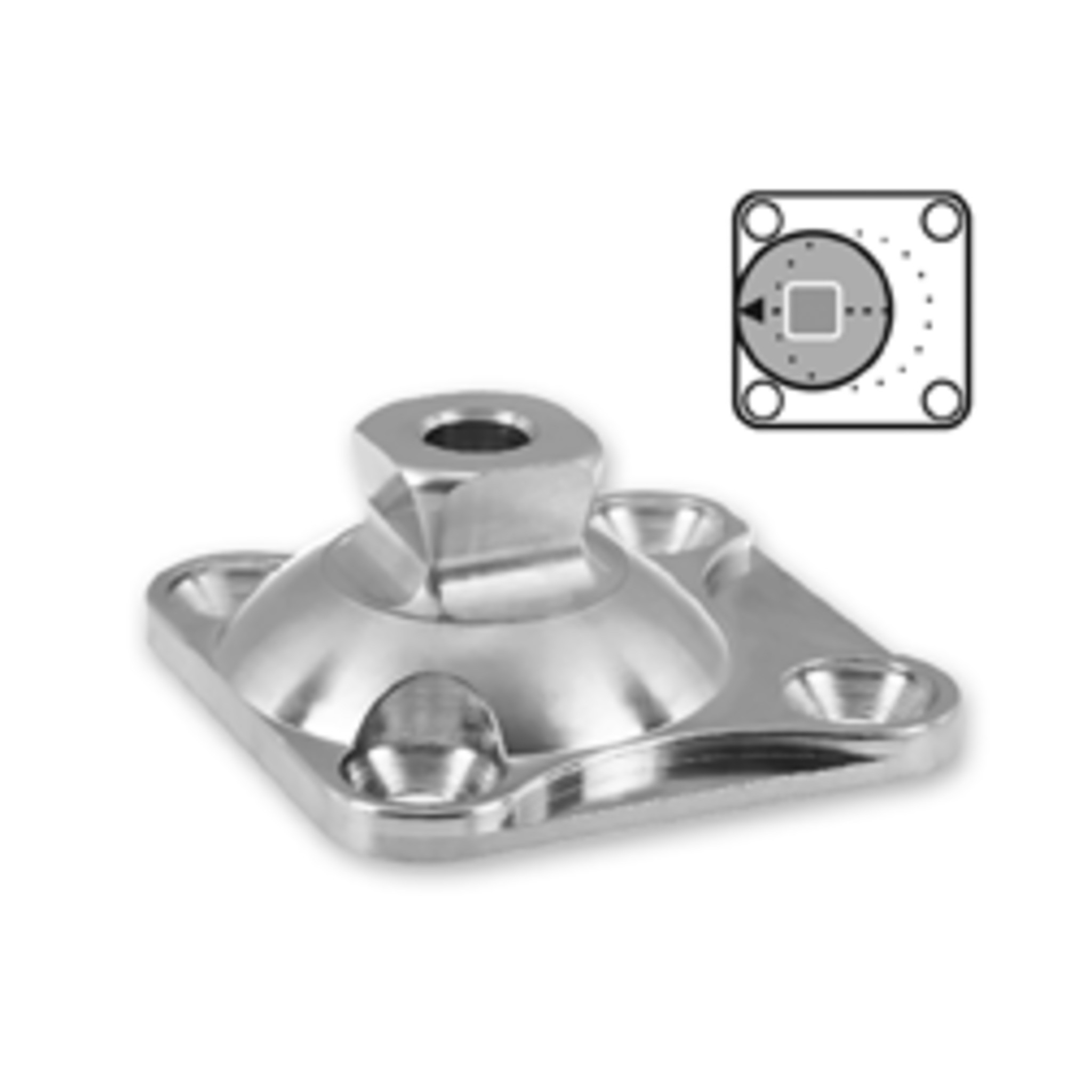 4-Hole Offset Pyramid with Hole