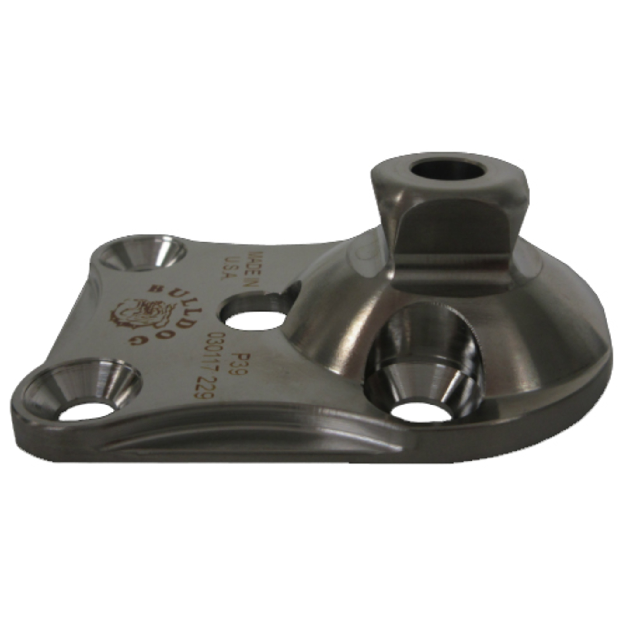 Square Offset 4-Hole Pyramid - Titanium