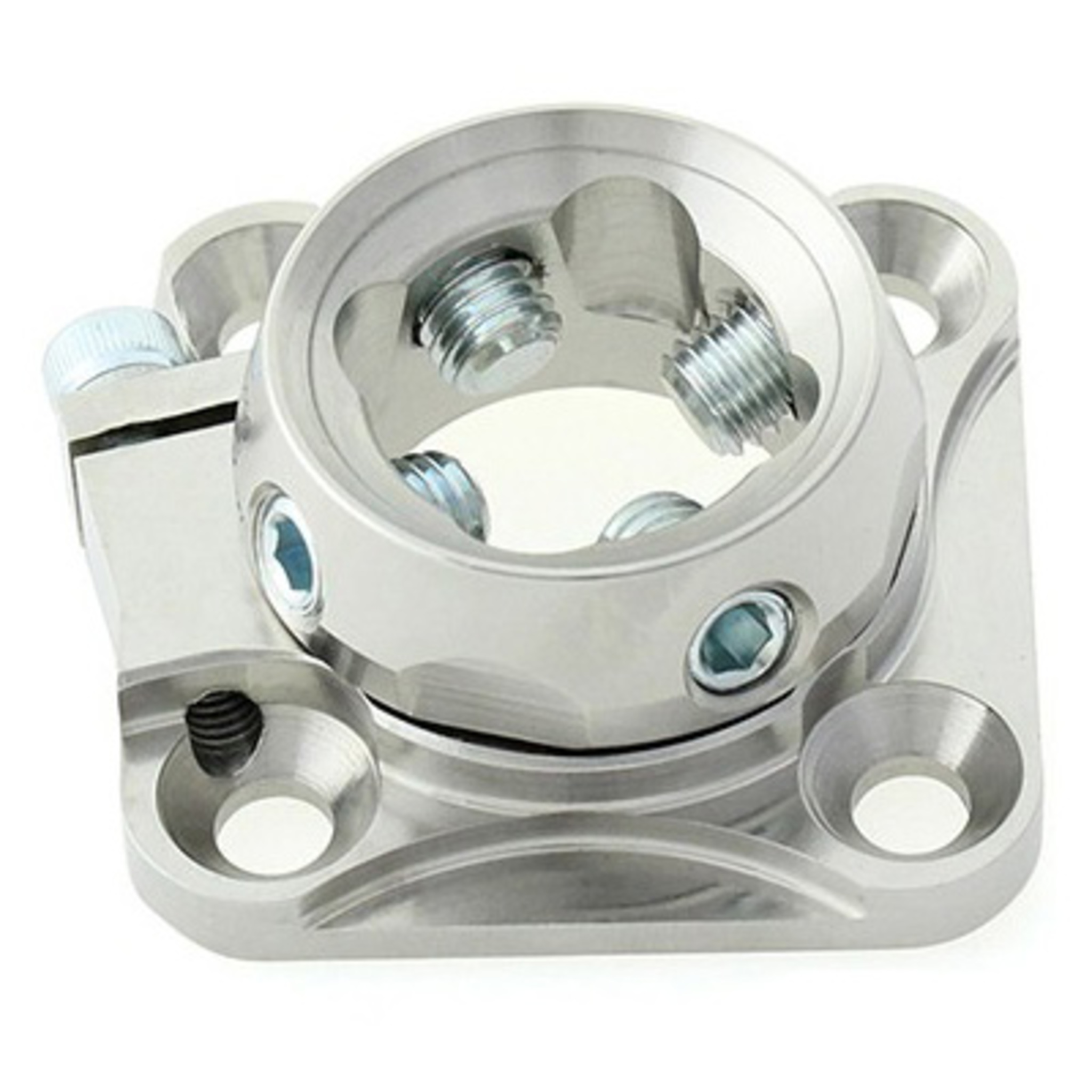 4-Hole Clamping Base with Rotatable Receiver - Stainless Steel